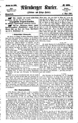 Nürnberger Kurier (Nürnberger Friedens- und Kriegs-Kurier) Samstag 4. Mai 1861