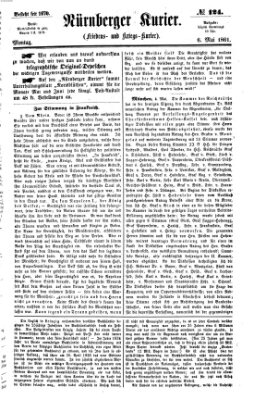 Nürnberger Kurier (Nürnberger Friedens- und Kriegs-Kurier) Montag 6. Mai 1861