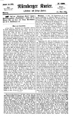 Nürnberger Kurier (Nürnberger Friedens- und Kriegs-Kurier) Montag 13. Mai 1861