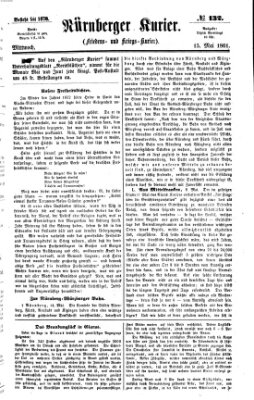 Nürnberger Kurier (Nürnberger Friedens- und Kriegs-Kurier) Mittwoch 15. Mai 1861