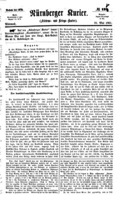 Nürnberger Kurier (Nürnberger Friedens- und Kriegs-Kurier) Mittwoch 22. Mai 1861