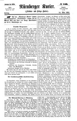 Nürnberger Kurier (Nürnberger Friedens- und Kriegs-Kurier) Freitag 24. Mai 1861