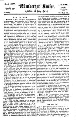 Nürnberger Kurier (Nürnberger Friedens- und Kriegs-Kurier) Sonntag 26. Mai 1861