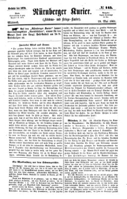 Nürnberger Kurier (Nürnberger Friedens- und Kriegs-Kurier) Mittwoch 29. Mai 1861