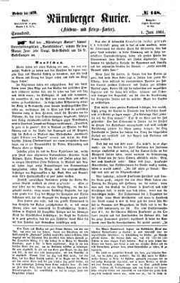 Nürnberger Kurier (Nürnberger Friedens- und Kriegs-Kurier) Samstag 1. Juni 1861