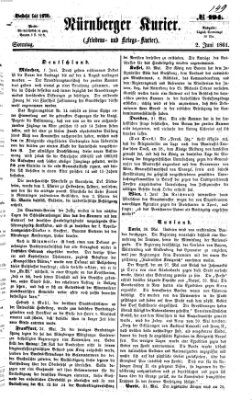 Nürnberger Kurier (Nürnberger Friedens- und Kriegs-Kurier) Sonntag 2. Juni 1861