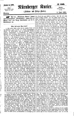 Nürnberger Kurier (Nürnberger Friedens- und Kriegs-Kurier) Montag 3. Juni 1861