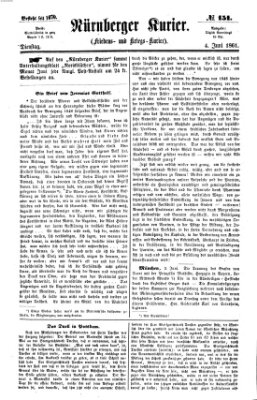 Nürnberger Kurier (Nürnberger Friedens- und Kriegs-Kurier) Dienstag 4. Juni 1861