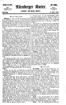 Nürnberger Kurier (Nürnberger Friedens- und Kriegs-Kurier) Sonntag 9. Juni 1861