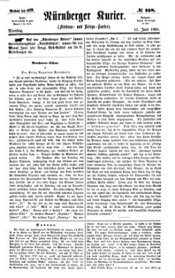 Nürnberger Kurier (Nürnberger Friedens- und Kriegs-Kurier) Dienstag 11. Juni 1861