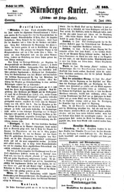 Nürnberger Kurier (Nürnberger Friedens- und Kriegs-Kurier) Sonntag 16. Juni 1861