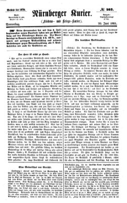 Nürnberger Kurier (Nürnberger Friedens- und Kriegs-Kurier) Donnerstag 20. Juni 1861