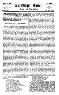 Nürnberger Kurier (Nürnberger Friedens- und Kriegs-Kurier) Samstag 22. Juni 1861