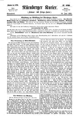 Nürnberger Kurier (Nürnberger Friedens- und Kriegs-Kurier) Samstag 29. Juni 1861