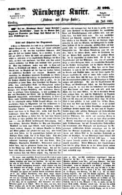 Nürnberger Kurier (Nürnberger Friedens- und Kriegs-Kurier) Dienstag 16. Juli 1861