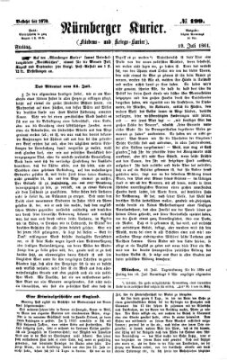 Nürnberger Kurier (Nürnberger Friedens- und Kriegs-Kurier) Freitag 19. Juli 1861