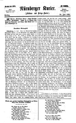 Nürnberger Kurier (Nürnberger Friedens- und Kriegs-Kurier) Freitag 26. Juli 1861