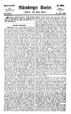 Nürnberger Kurier (Nürnberger Friedens- und Kriegs-Kurier) Samstag 27. Juli 1861