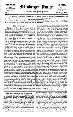 Nürnberger Kurier (Nürnberger Friedens- und Kriegs-Kurier) Montag 26. August 1861