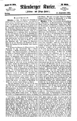 Nürnberger Kurier (Nürnberger Friedens- und Kriegs-Kurier) Freitag 13. September 1861