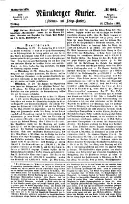 Nürnberger Kurier (Nürnberger Friedens- und Kriegs-Kurier) Freitag 18. Oktober 1861