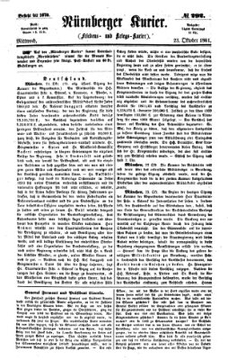 Nürnberger Kurier (Nürnberger Friedens- und Kriegs-Kurier) Mittwoch 23. Oktober 1861