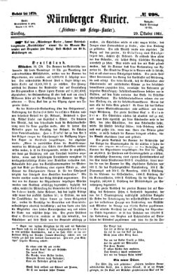 Nürnberger Kurier (Nürnberger Friedens- und Kriegs-Kurier) Dienstag 29. Oktober 1861