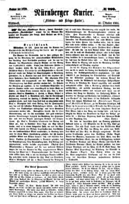 Nürnberger Kurier (Nürnberger Friedens- und Kriegs-Kurier) Mittwoch 30. Oktober 1861