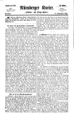 Nürnberger Kurier (Nürnberger Friedens- und Kriegs-Kurier) Dienstag 12. November 1861