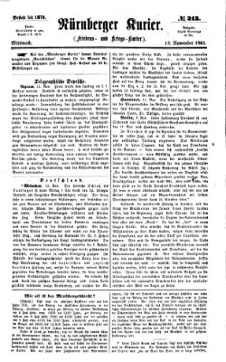 Nürnberger Kurier (Nürnberger Friedens- und Kriegs-Kurier) Mittwoch 13. November 1861