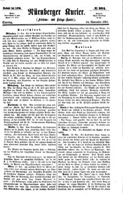 Nürnberger Kurier (Nürnberger Friedens- und Kriegs-Kurier) Sonntag 24. November 1861