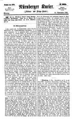 Nürnberger Kurier (Nürnberger Friedens- und Kriegs-Kurier) Montag 25. November 1861