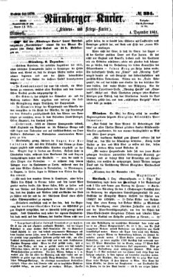 Nürnberger Kurier (Nürnberger Friedens- und Kriegs-Kurier) Mittwoch 4. Dezember 1861