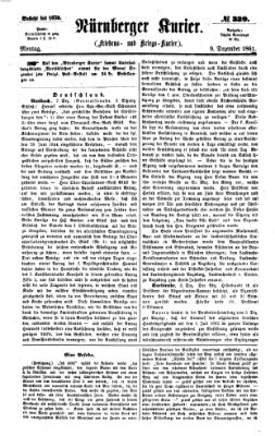 Nürnberger Kurier (Nürnberger Friedens- und Kriegs-Kurier) Montag 9. Dezember 1861