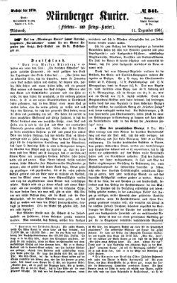 Nürnberger Kurier (Nürnberger Friedens- und Kriegs-Kurier) Mittwoch 11. Dezember 1861