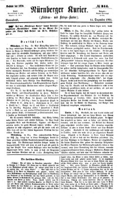 Nürnberger Kurier (Nürnberger Friedens- und Kriegs-Kurier) Samstag 14. Dezember 1861