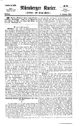 Nürnberger Kurier (Nürnberger Friedens- und Kriegs-Kurier) Freitag 3. Januar 1862