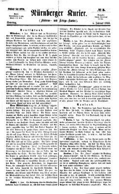 Nürnberger Kurier (Nürnberger Friedens- und Kriegs-Kurier) Sonntag 5. Januar 1862