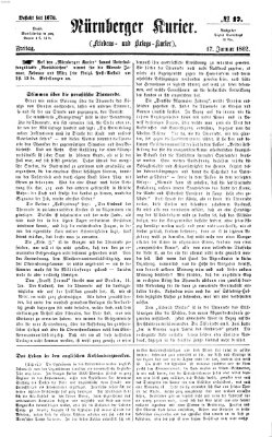 Nürnberger Kurier (Nürnberger Friedens- und Kriegs-Kurier) Freitag 17. Januar 1862