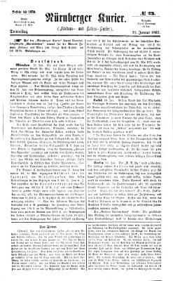 Nürnberger Kurier (Nürnberger Friedens- und Kriegs-Kurier) Donnerstag 23. Januar 1862