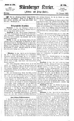 Nürnberger Kurier (Nürnberger Friedens- und Kriegs-Kurier) Freitag 24. Januar 1862