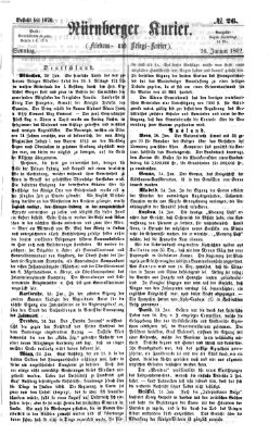 Nürnberger Kurier (Nürnberger Friedens- und Kriegs-Kurier) Sonntag 26. Januar 1862