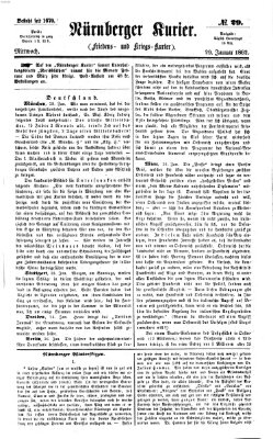 Nürnberger Kurier (Nürnberger Friedens- und Kriegs-Kurier) Mittwoch 29. Januar 1862