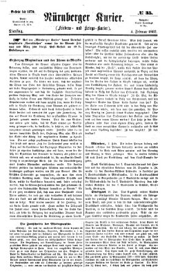 Nürnberger Kurier (Nürnberger Friedens- und Kriegs-Kurier) Dienstag 4. Februar 1862