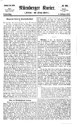 Nürnberger Kurier (Nürnberger Friedens- und Kriegs-Kurier) Donnerstag 6. Februar 1862