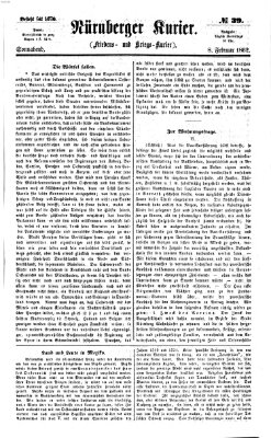 Nürnberger Kurier (Nürnberger Friedens- und Kriegs-Kurier) Samstag 8. Februar 1862