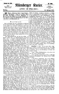 Nürnberger Kurier (Nürnberger Friedens- und Kriegs-Kurier) Freitag 28. Februar 1862