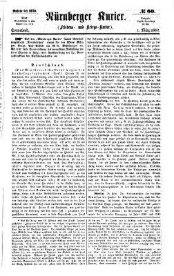 Nürnberger Kurier (Nürnberger Friedens- und Kriegs-Kurier) Samstag 1. März 1862