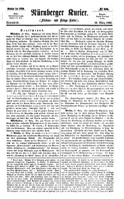 Nürnberger Kurier (Nürnberger Friedens- und Kriegs-Kurier) Samstag 29. März 1862