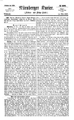 Nürnberger Kurier (Nürnberger Friedens- und Kriegs-Kurier) Mittwoch 14. Mai 1862